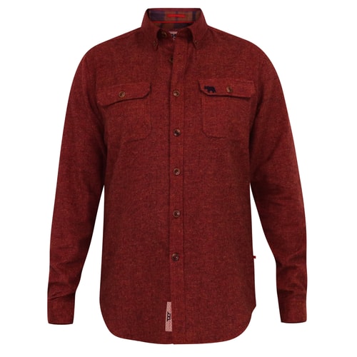 D555 Tobias textured overshirt Rust